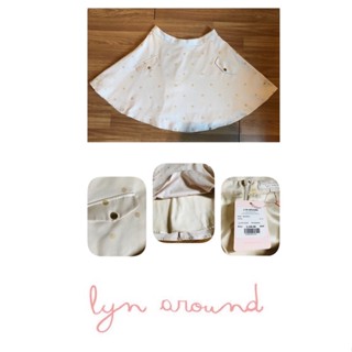 New ❤️ กระโปรงทรงสวิงสีน้ำตาลทอง #Lynaround size s