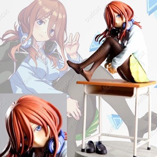 Figure The Quintessential Quintuplets Miku (Classroom Desk Ver.) 19cm JK Miku Nakano 5Toubun No Hanayome Series School Uniform Packed in Box Model KANAGUSA โมเดล นิเมชั่น เจ้าสาวผมเป็นแฝดห้า เล่ม