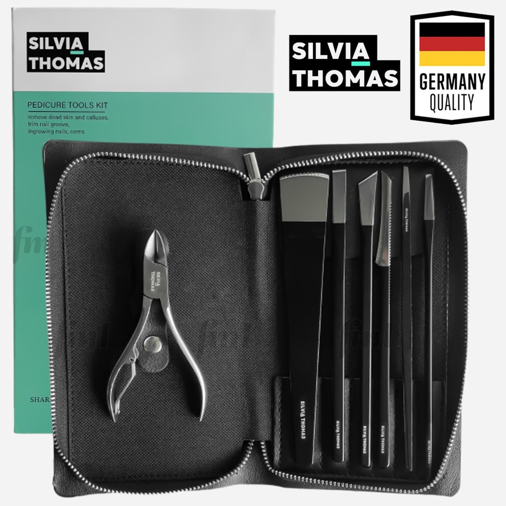 『Silvia Thomas』ชุดมีดตัดเล็บขบ ขูดส้นเท้าด้าน 7 ชิ้น ของแท้ 100% แซะเล็บขบ เซาะเล็บขบ งัดเล็บขบ