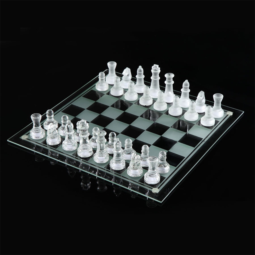 Chessman Chess Game International Chess Glass Chess Pieces Checkerboard Ornament 20x20/25x25l