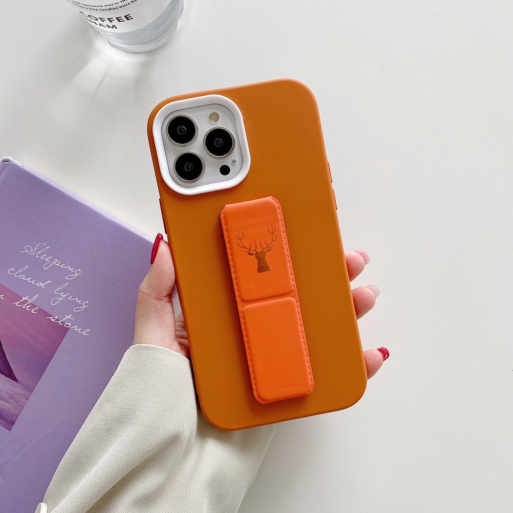 เคสโทรศัพท์มือถือ ซิลิโคน กันกระแทก ลายหัวกวาง 3 in 1 สําหรับ iPhone 15PRO 15 14 ProMax 7P 8Plus 7 8 12 11 Pro Max 13 Pro Max XR 14 Plus XS Max X