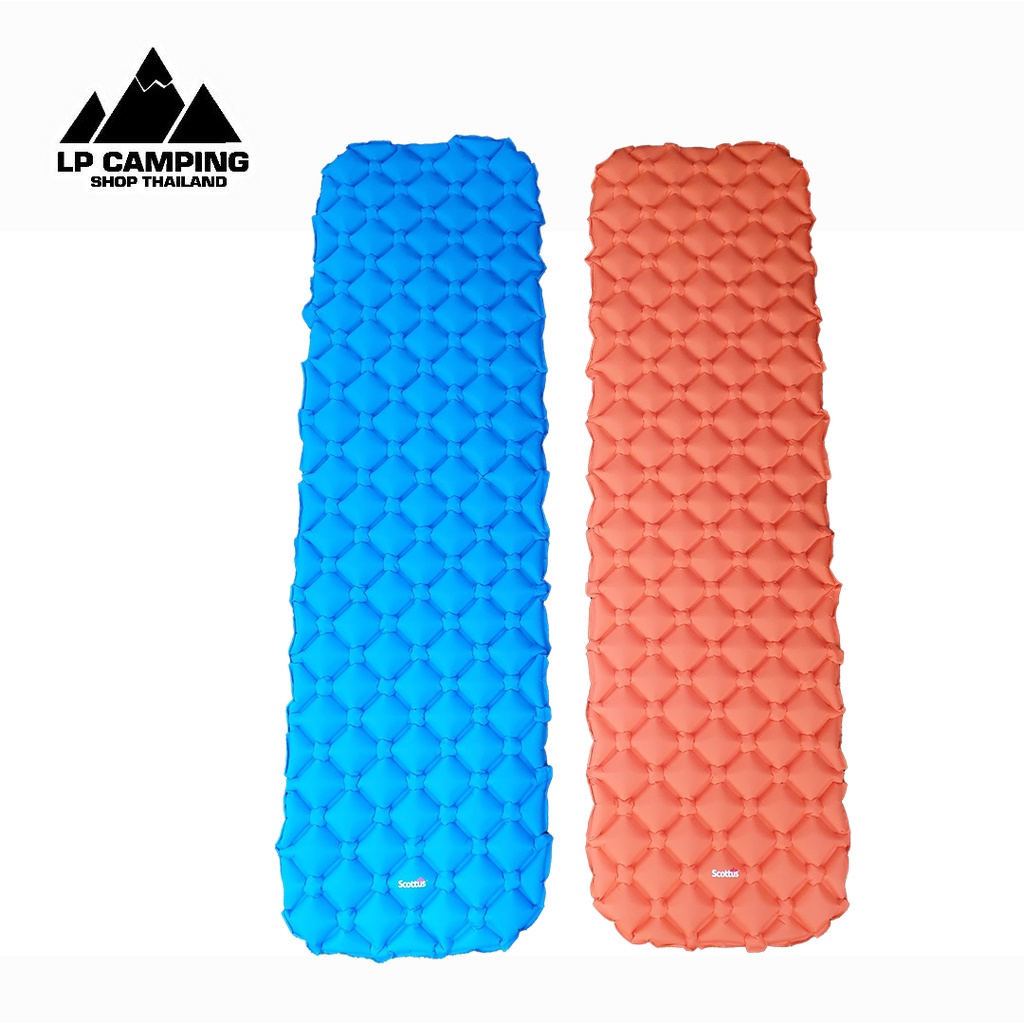 Scottus camping แผ่นรองนอน เป่าลม พับเก็บได้ พกพาสะดวก น้ำหนักเบา 40D Nylon Ripstop TPU ผ้าหนา ของแท้ - รูปที่ 6