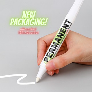 ปากกามาร์กเกอร์สีขาว (1 แท่ง) Permanent White Marker เพนท์มาร์คเกอร์ 3มม. I SNE-828