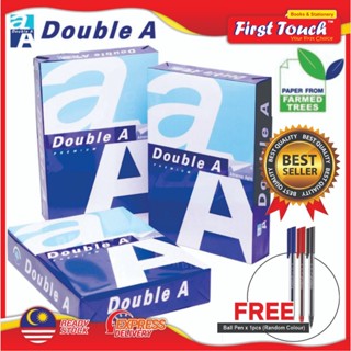 Double A4 Paper 80gsm 500 แผ่น / 100 แผ่น ฟรีปากกาลูกลื่น ปากกาเจล Kertas Putih A4 80gsm A4 กระดาษถ่ายเอกสาร