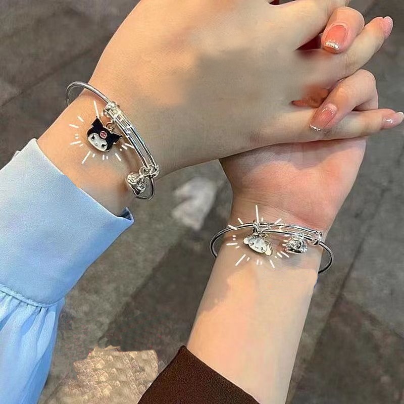 การ์ตูนน่ารัก ลูกสุนัข กระต่าย กระดิ่ง สร้อยข้อมือ โซ่ กําไลข้อมือ เสน่ห์ ผู้หญิง ปาร์ตี้ คู่ มิตรภาพ เครื่องประดับ ของขวัญ