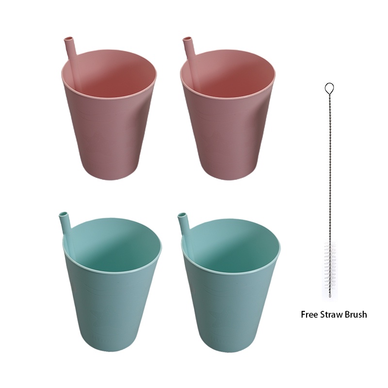 Cups, Mugs & Glasses 35 บาท แก้วน้ําพลาสติก มีหลอดดูดในตัว ปลอดภัย ไร้ BPA สําหรับเด็ก และผู้ใหญ่ ล้างจาน Home & Living