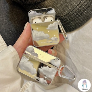 เคสหูฟังบลูทูธไร้สาย แบบซิลิโคนนิ่ม ลายก้อนเมฆ ท้องฟ้ากลางคืน สําหรับ Airpods 1 2 3 Pro