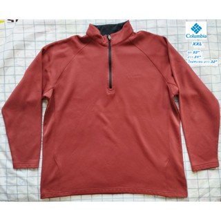 Columbia เสื้อสเวตเตอร์ เสื้อกันหนาว-สีน้ำตาลอิฐไซส์ 52"(สภาพเหมือนใหม่ 95%)