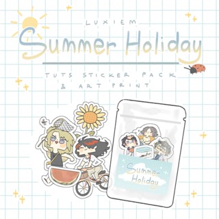 Holiday ชุดสติกเกอร์ ลายศิลปะ Nijisanji แฟชั่นฤดูร้อน