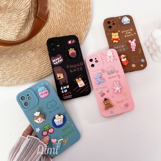 CASE TPU เคสลายการ์ตูนหมีนูน ไอโฟน i7 8 6G 7G 6plus 7plus 8plus i11 i12 12pro 12promax 13 13PRO 13PROMAX 13 PRO MAX