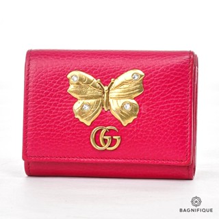 GUCCI TRI FOLD SHORT WALLET BUTTERFLY HOT