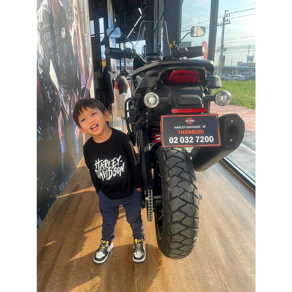 เสื้อยืดเด็ก OLP ลิขสิทธิ์แท้ Harley-Davidson of Thonburi PAINTED TEXT-BLACK 40291218