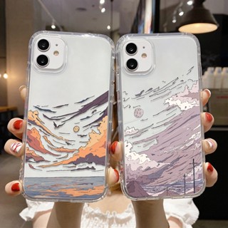 เคสโทรศัพท์มือถือแบบนิ่ม TPU ใส กันกระแทก ลายภูมิทัศน์ สําหรับ Realme 9 Pro Plus GT Master Edition 9i 8i 7i 5 5S 5i 6i C11 C15 C12 Q3i Q3 C17 XT X2 GT Neo C21Y C25Y