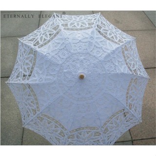 New Lace Lace Parasol Cotton Embroidery Wedding Many Color White/Ivory Sun Umbrella Decorations 001