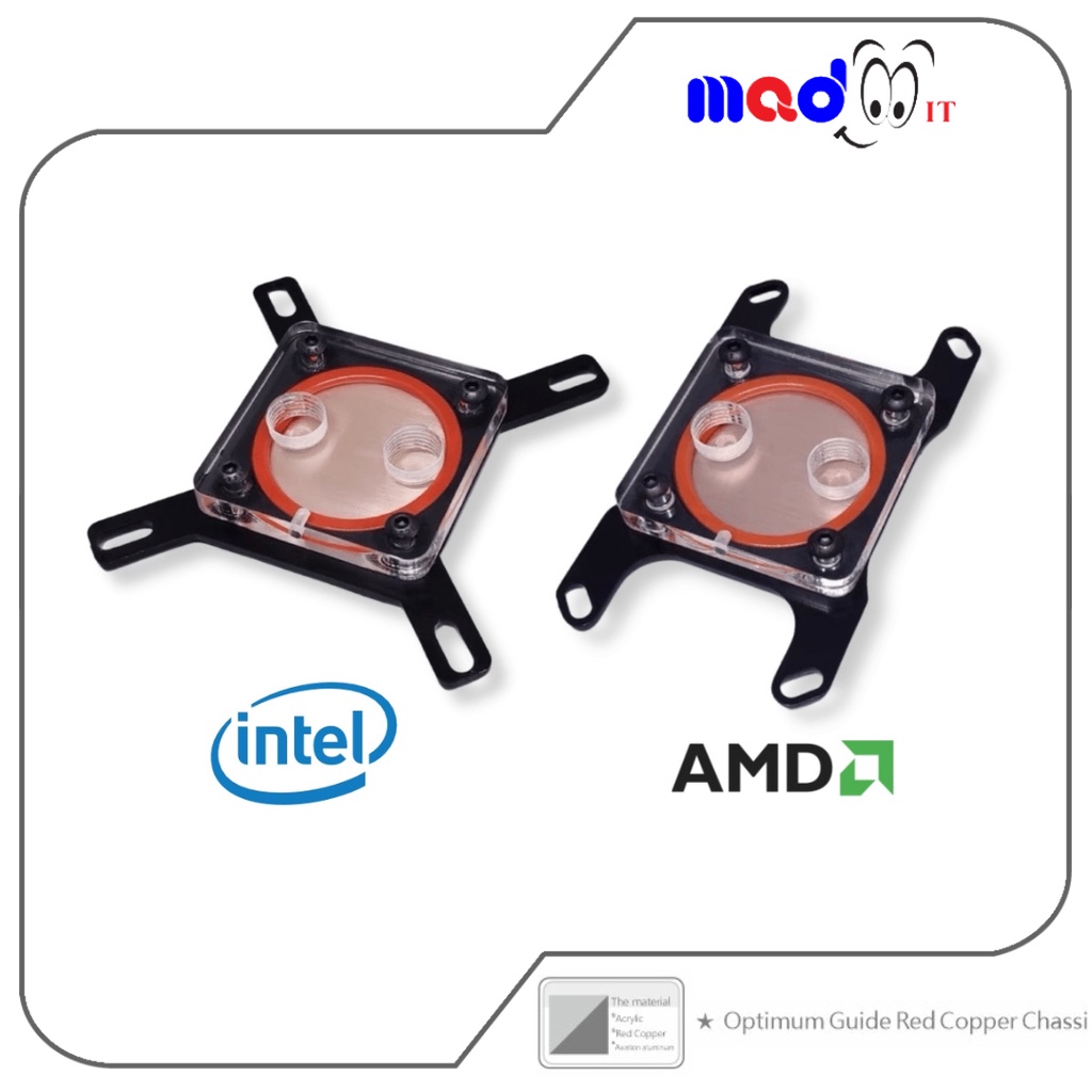 BLOCK CPU INTEL/AMD บล็อคน้ำระบายความร้อน สำหรับชุดน้ำเปิด Computer Water Cooling