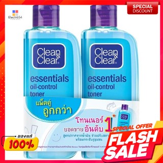 คลีนแอนด์เคลียร์ เอสเซนเชียล ออยล์-คอนโทรล โทนเนอร์ 100 มล. แพ็คคู่Clean and Clear Essential Oil-Control Toner 100 ml. T