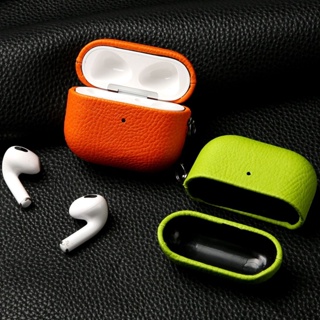 เคสหูฟังบลูทูธไร้สาย หนังลิ้นจี่ กันกระแทก หรูหรา สําหรับ AirPods Pro 2 AirPods 1 2 3