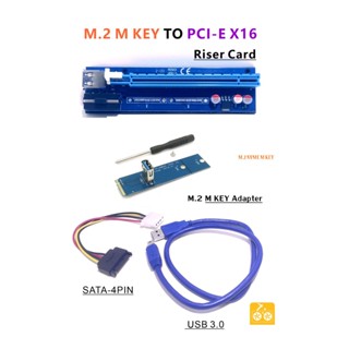 M.2 NVME M Key TO PCIEX16 Riser Card