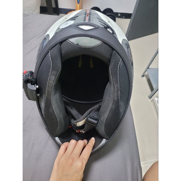 หมวกกันน็อคเต็มใบShark Ridill 1.2 Mecca Helmet White Red