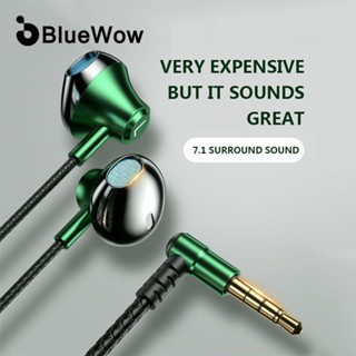 Bluewow RJ-A3 HIFI หูฟังเกมมิ่ง แบบมีสาย พร้อมไมโครโฟน 6D เสียงเบส ของแท้ สําหรับ PUGB