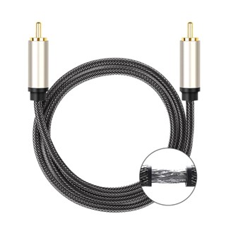 R* สายเคเบิลเชื่อมต่อโคแอ็กเชียลดิจิทัล ชุบทอง 24K S PDIF RCA ตัวผู้ เป็น RCA ตัวผู้ สําหรับโฮมเธียเตอร์ HDTV ซับวูฟเฟอร์