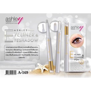 Ashley Eyeliner &amp; Eyeshadow Pen #A-169 แอชลี่ย์ อายไลเนอร์ แอนด์ อายแชโดว์ ขอบตา ขาวมุก ติดทน เป็นประกาย