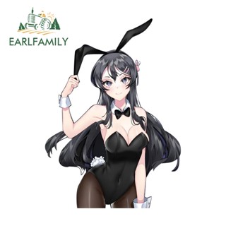 Earlfamily สติกเกอร์ไวนิล กันน้ํา ลาย Mai Sakurajima 13 ซม. สําหรับติดตกแต่งประตูรถยนต์ รถจักรยานยนต์