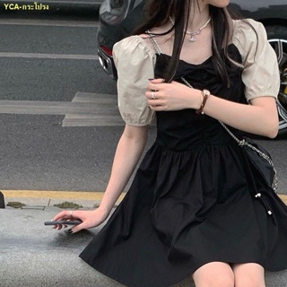 💥สินค้าเฉพาะจุด💥ชุดเดรสแขนพัฟ 2022 ใหม่ Lolita French อารมณ์ little black skirt