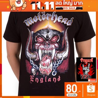 เสื้อวง Motorhead เสื้อยืด มอเตอร์เฮด เสื้อยืดผู้ชาย Rock เสื้อวินเทจ RCM518