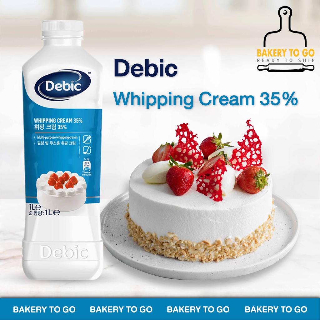 Bakery to Go : วิปปิ้งครีม ตราเดบิค วิปปิ้งครีมแดรี่แท้ ขนาด 1 ลิตร Debic Whipping Cream Dairy 1 Lit