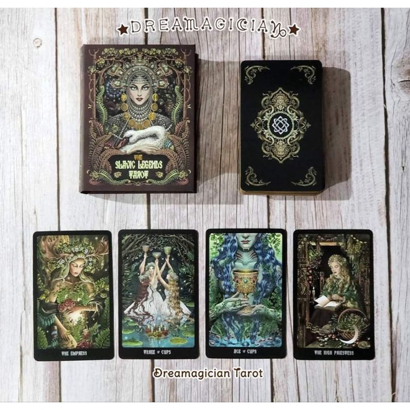 Slavic Legends Tarot Large Edition แบบขนาดใหญ่กว่ามาตรฐาน ไพ่ยิปซีแท้ชุดสะสม ไพ่ยิปซี ไพ่ทาโร่ต์ ไพ่