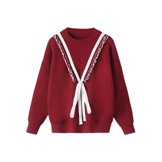 เสื้อ Cadigan สีแดงเลือดหมู เกาหลี