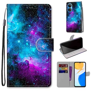 เคสโทรศัพท์หนัง PU ฝาพับแม่เหล็ก ลายสัตว์ 3D พร้อมสายคล้อง แฟชั่น สําหรับ Honor X7 2022