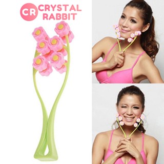 CRYSTAL RABBIT ลูกกลิ้งนวดหน้า สําหรับดูแลผิวหน้า คอ คาง แบบคู่ ลดคาง กระชับสัดส่วน