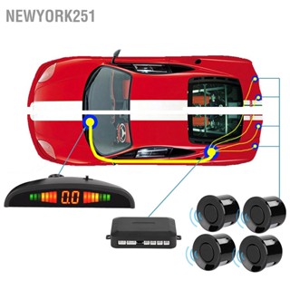 Newyork251 4 เซนเซอร์จอดรถ Buzzer รถสํารองเรดาร์ด้านหลังระบบ Led สัญญาณเตือนเสียงสากล