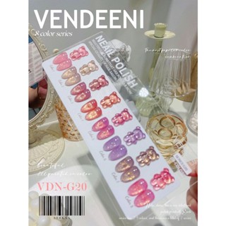 ชุดสีเจลสุขภาพดีโทนชมพู สีเจลประกายชิมเมอร์ vendinee G20 8สี