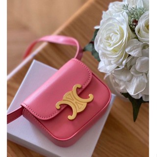 💖 Rose Red Messenger Bag Korean Sweet and Cute Casual Pure Color Mini Bag High-end Small Square Bag Fashion Shoulder Ba