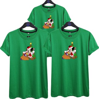 เสื้อยืดผ้าฝ้าย เสื้อยืดคริสต์มาสChristmas T-Shirt / MICKEY Tree B / FAMILY TSHIRT / MERRY CHRISTMAS T-Shirt / Cristmas