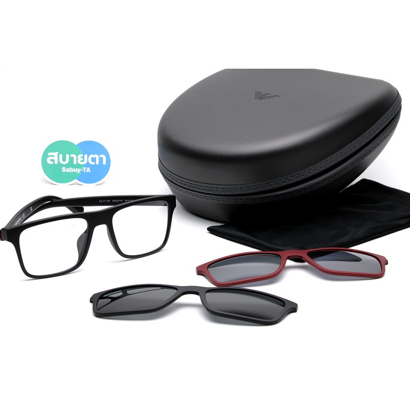 กรอบแว่นพร้อมคลิปกันแดด Emporio Armani EA4115F