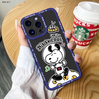 Compatible With Samsung Galaxy A11 A12 A31 A32 A42 A51 A71 4G 5G เคสซัมซุง สำหรับ Case Snoopy Dog เคสนิ่ม เคส เคสโทรศัพท์ เคสมือถือ Full Cover Thicken Lens Liquid Silicone Cases