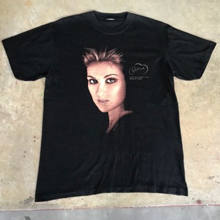 No.101 vtg.T-Shirt เสื้อวง CELINE DION LETS TALK ABOUT LOVE WORLD TOUR 1998 FIVE STAR FEERLING INC. Sz.XL 100% COTTON