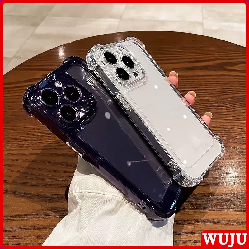 Wuju เคสโทรศัพท์อะคริลิคใส กันกระแทก หรูหรา สําหรับ iPhone 11 12 13 14 15 16 Pro XS Max X XR 7 8Plus