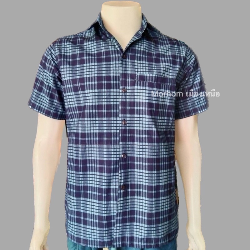 เสื้อหม้อฮ่อมทรงซาฟารีผู้ชาย สินค้าใหม่ งานตัดเย็บดี ใส่ทุกเทศกาล