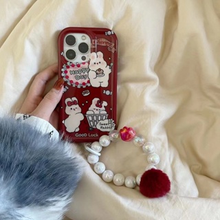 เคสโทรศัพท์มือถือ tpu แบบนิ่ม ลายกระต่าย สีแดง สําหรับ iPhone 14 14promax 14pro 11 11PROMAX 12 12PRO 12PROMAX 13 13pro 13promax