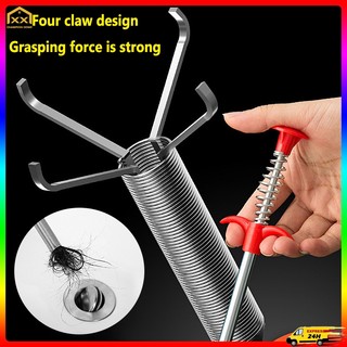 2 Meters Hand Kitchen Sink Cleaning Hook Sewer Dredging Device Spring Pipe Hair Dredging Tool 【Spot】