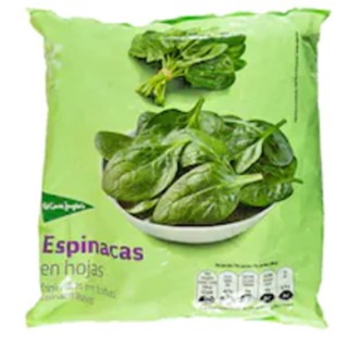 เอลกอร์เตอิงเกลสใบผักโขมแช่แข็ง 1000กรัม El Corte Ingles Frozen Spinach Leaves 1000g อาหาร วัตถุดิบ ผัก