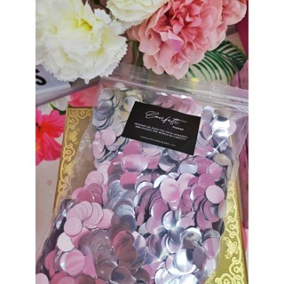 กระดาษโปรย Metallic Confetti - Round Silver Metallic Confetti (Diameter 1.5 CM)