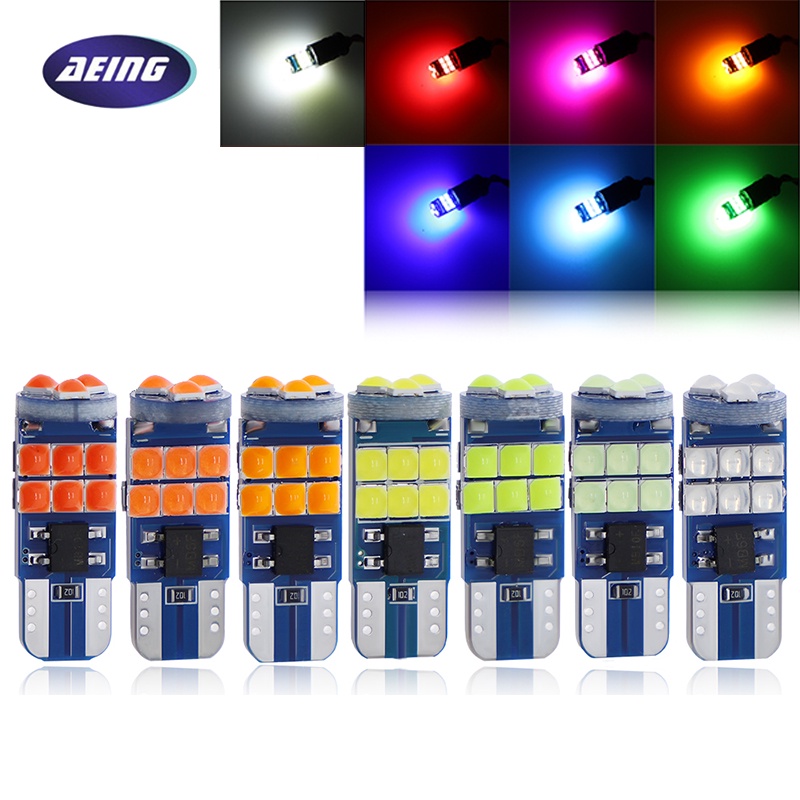 หลอดไฟสัญญาณ W5W T10 LED 194 168 Canbus 3030 15SMD 12V สําหรับติดป้ายทะเบียนรถยนต์