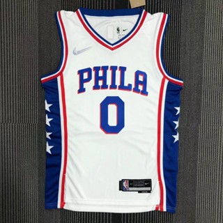 พร้อมส่ง TR22HGR3 NBA Philadelphia 76ers รองเท้าผ้าใบลําลอง สําหรับผู้ชาย #0 เสื้อกีฬาแขนสั้น ลายทีมชาติสวิงแมน ครบรอบ 75 ปี สีขาว HPlpaj14HLcijp15