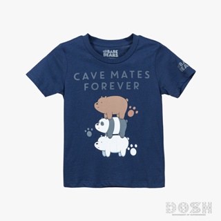 DOSH KIDS UNISEX T-SHIRTS WE BARE BEARS เสื้อยืดเด็กคอกลม แขนสั้น เด็กชาย-เด็กหญิง DBBBT5028-NV